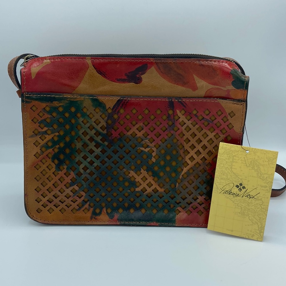 NWT Patricia Nash Spring Multi Perforated Vallata Crossbody Purse
